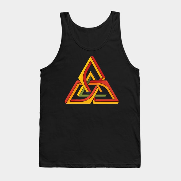 Optical Illusion Impossible Triangle Object Tank Top by tatadonets